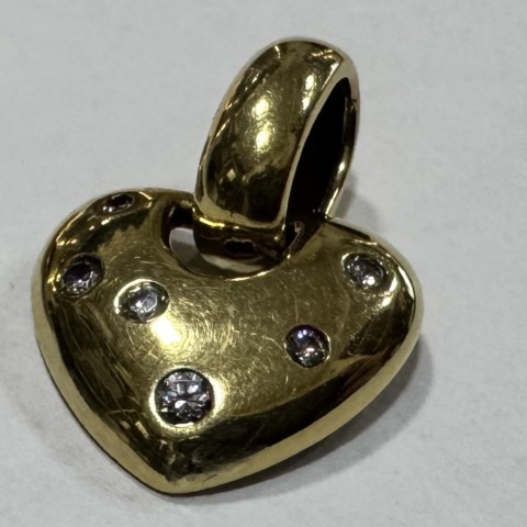 Златна висулка сърце – 14K (585), 3,04 гр