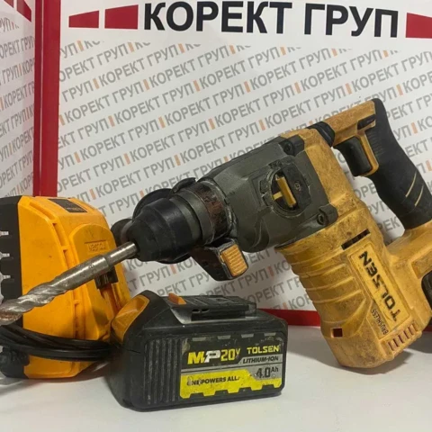 Акумулаторен перфоратор Tolsen 87272 MP20V с 2 батерии и зарядно