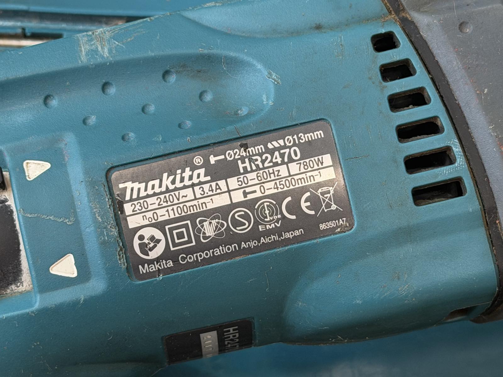 Перфоратор Makita HR2470 780W - Image 6